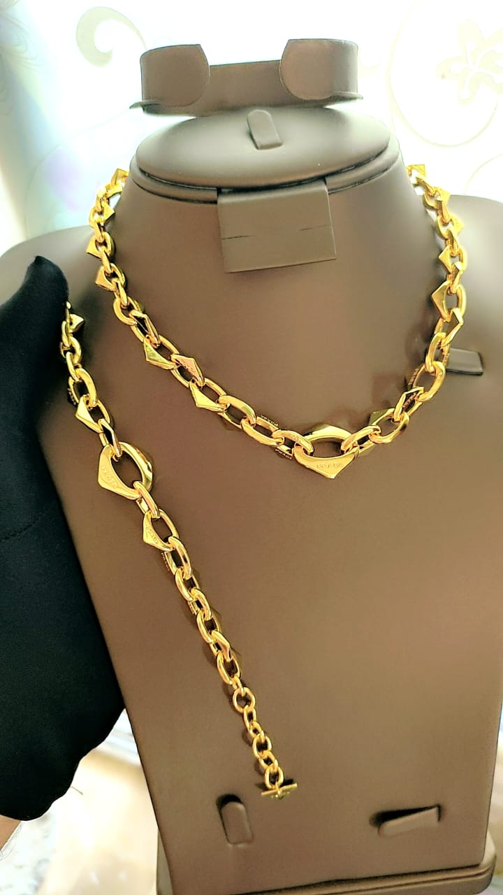 Designer-Inspired Triangle Charm Necklace – Luxury Look | Tarnish-Free
