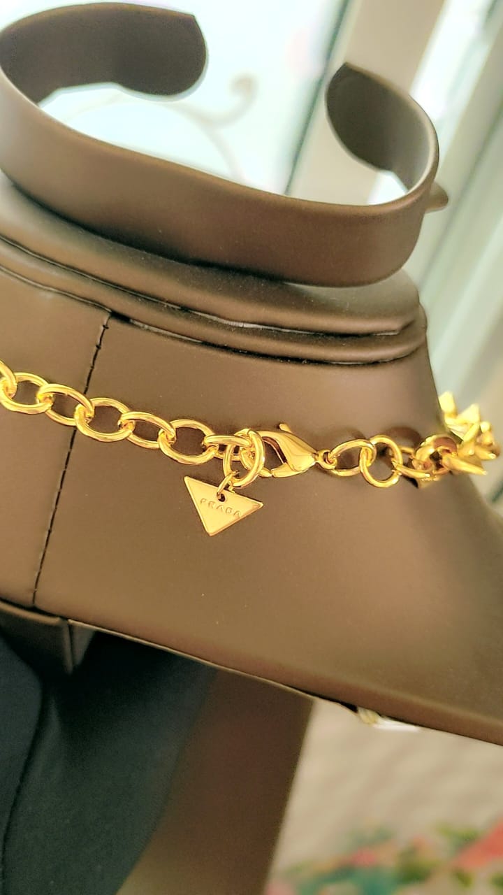 Designer-Inspired Triangle Charm Necklace – Luxury Look | Tarnish-Free