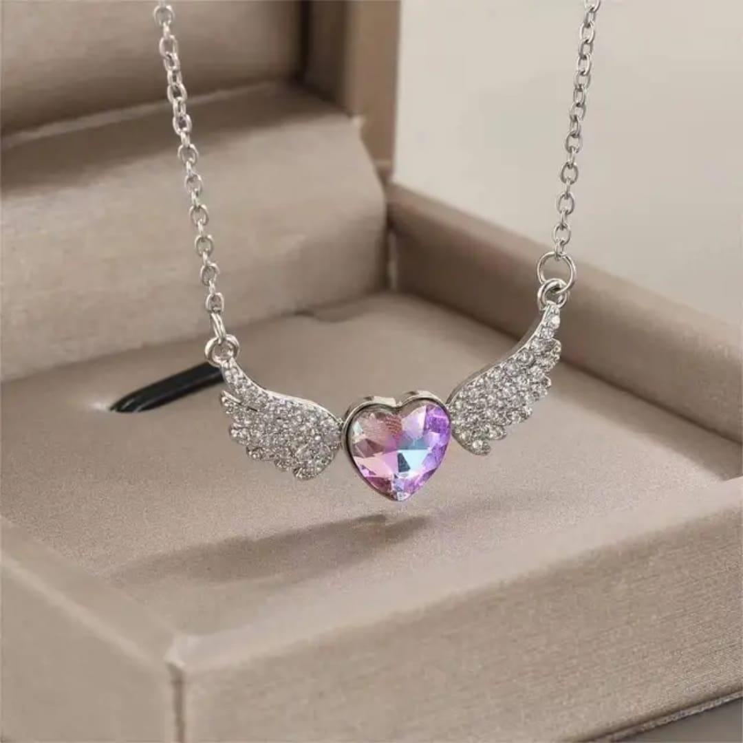 Angel Wings Pendant Necklace – Elegant Symbol of Love & Protection