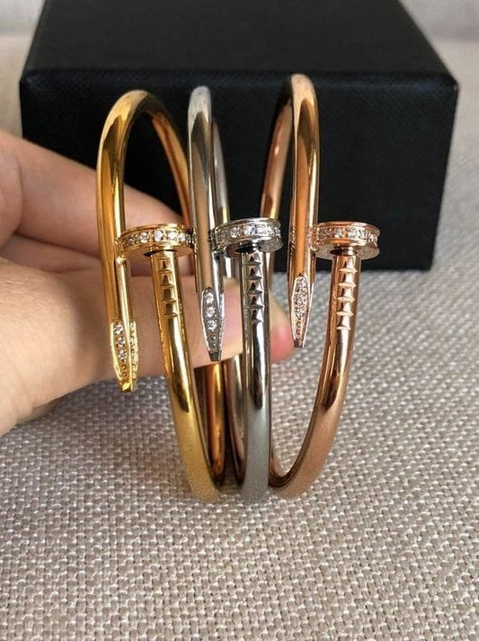 Trendy Nail Wrap Bangles – Anti-Tarnish | High Shine Finish