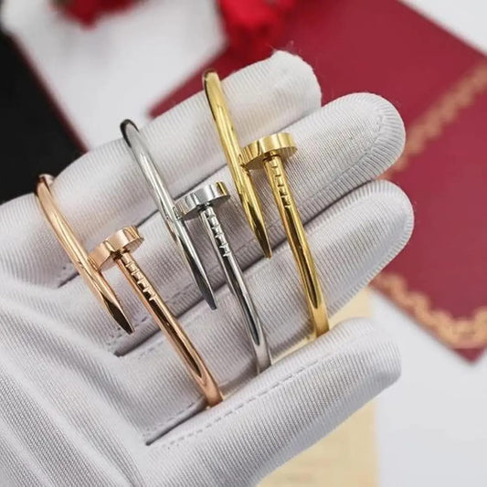 Trendy Nail Wrap Bangles – Anti-Tarnish | High Shine Finish
