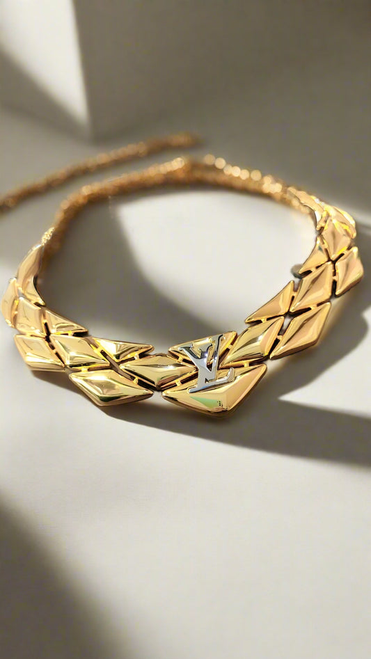 Bold Gold Link Choker Necklace – Luxe Designer-Inspired | Tarnish-Free