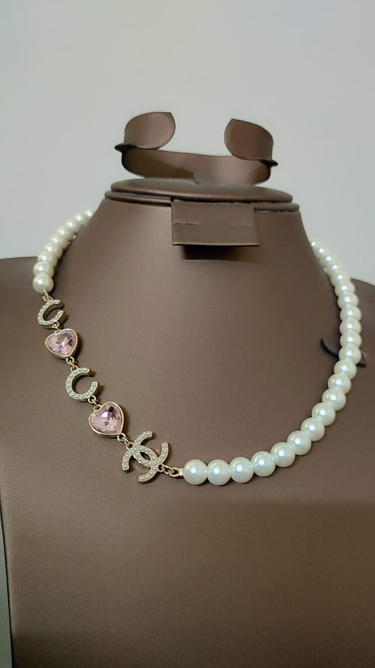 Luxury Pearl & Charm Necklace – Elegant Statement Jewelry for Women