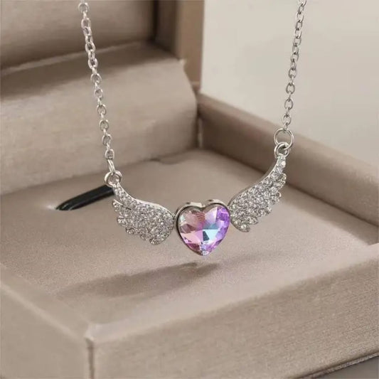 Angel Wings Pendant Necklace – Elegant Symbol of Love & Protection