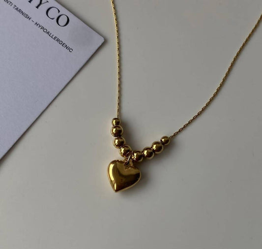 Golden Heart Pendant Necklace – Minimalist Love Jewelry