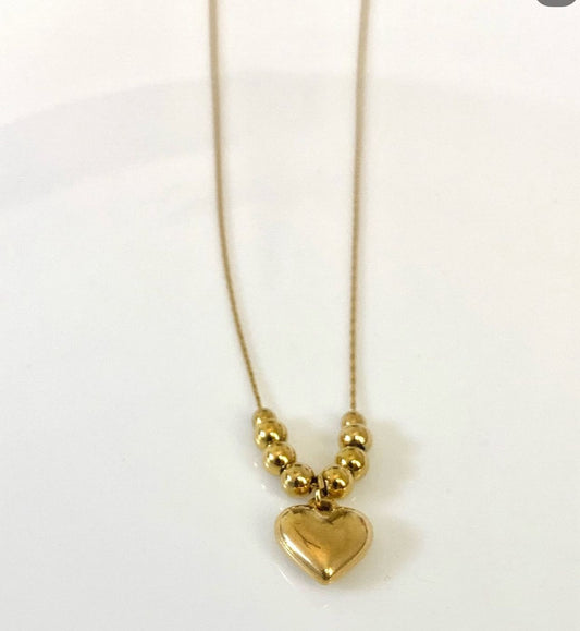 Golden Heart Pendant Necklace – Minimalist Love Jewelry