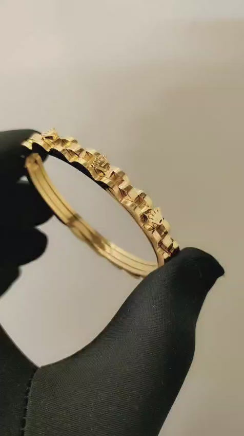 Rolex-Inspired Premium Quality Gold Bracelet – Timeless Luxury Design