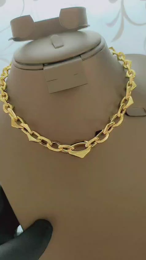 Designer-Inspired Triangle Charm Necklace – Luxury Look | Tarnish-Free